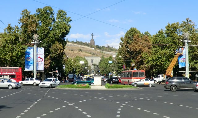 Place de France with the statue of Jules Bastien-Lepage by Auguste Rodin at the centre are among the symbols featuring the partnership between Yerevan and Paris