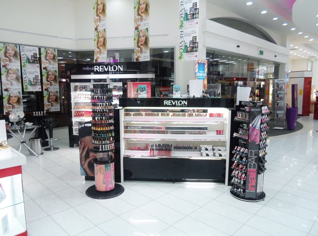 Revlon counter in New Zealand department store Farmers