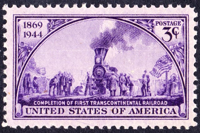 Transcontinental Railroad 75th Anniversary Issue stamp of 1944