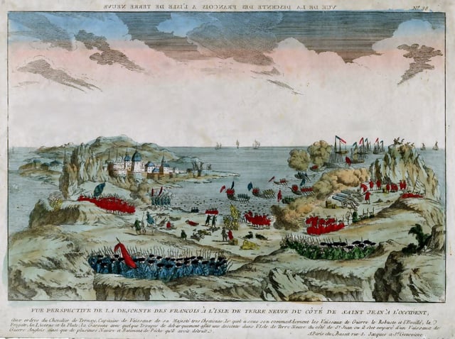 A French invasion of the Newfoundland was repulsed during the Battle of Signal Hill in 1762.