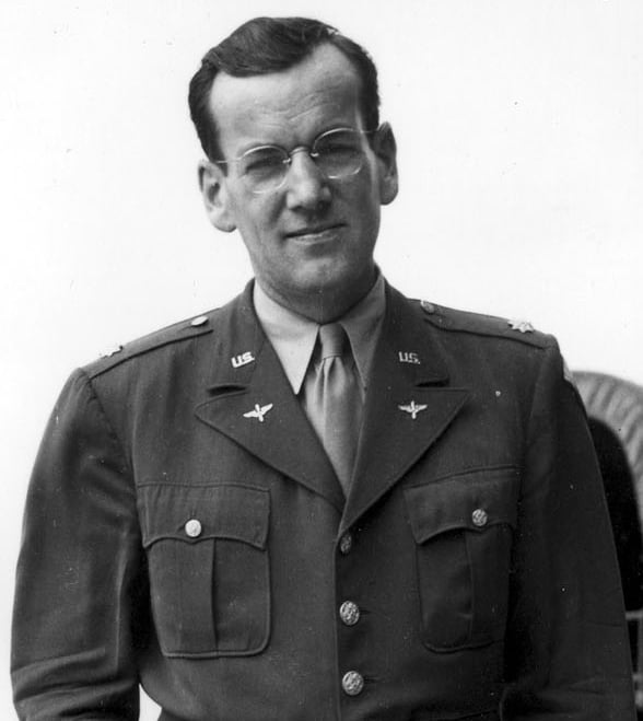 Glenn Miller, a major in the U.S. Army Air Forces during World War II, led a 50-piece military band that specialized in Swing music