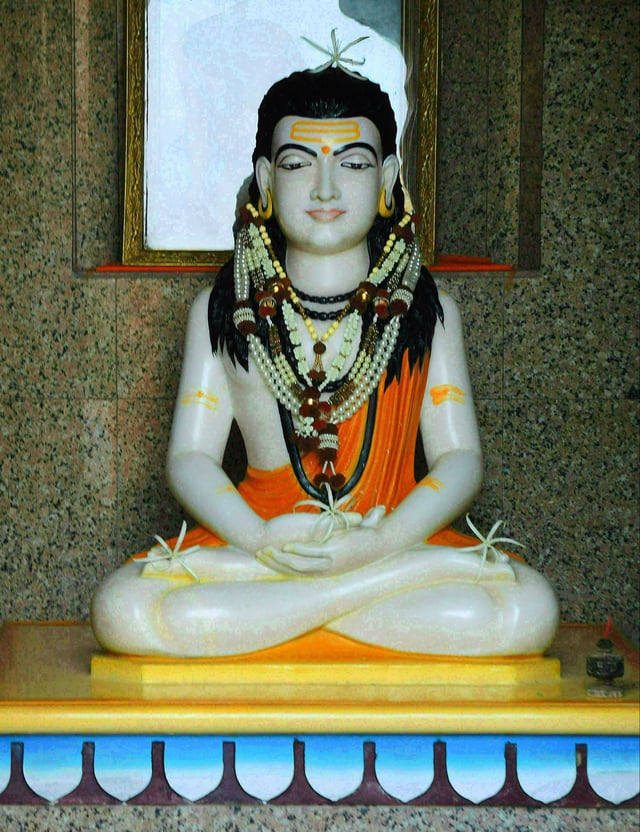 A sculpture of Gorakshanath, a celebrated 11th century yogi of Nath tradition and a major proponent of Hatha yoga.