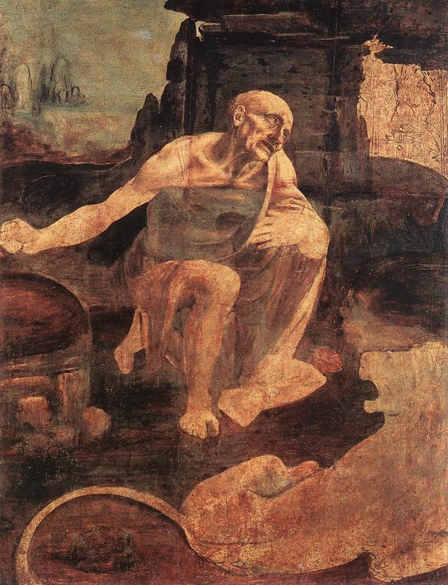 Unfinished painting of Saint Jerome in the Wilderness (c. 1480), Vatican