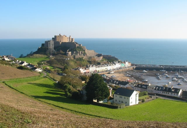 Mont Orgueil was built in the 13th century after its split from Normandy.