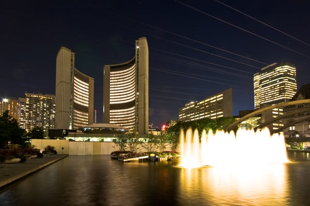 Toronto City Hall acts as the seat of the City of Toronto government.