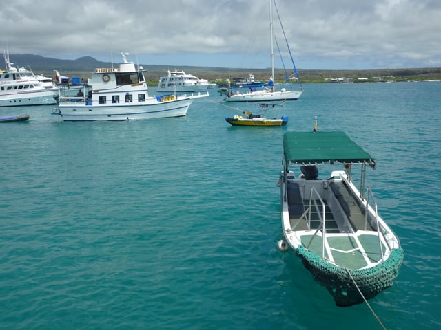 Water taxi on Puerto Ayora, Galápagos