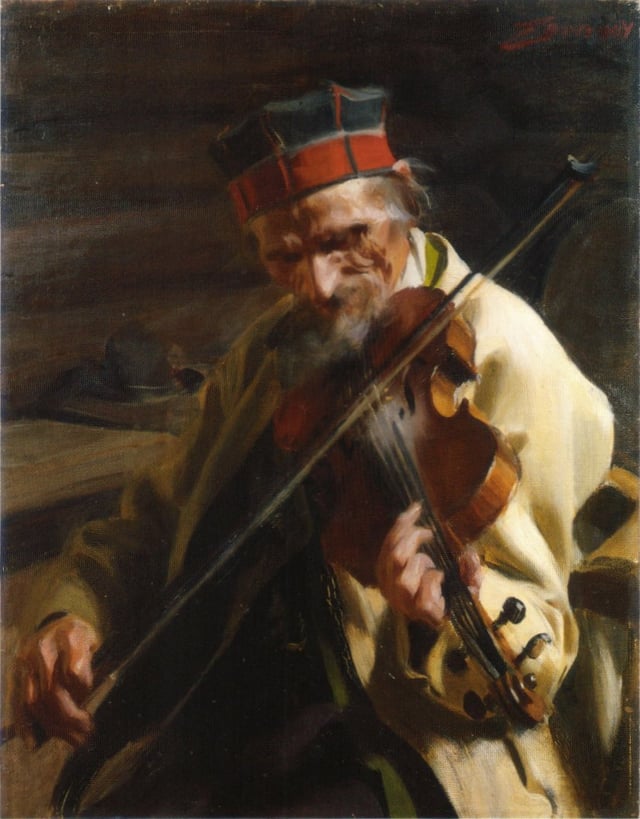 The fiddler Hins Anders Ersson painted by Anders Zorn, 1904