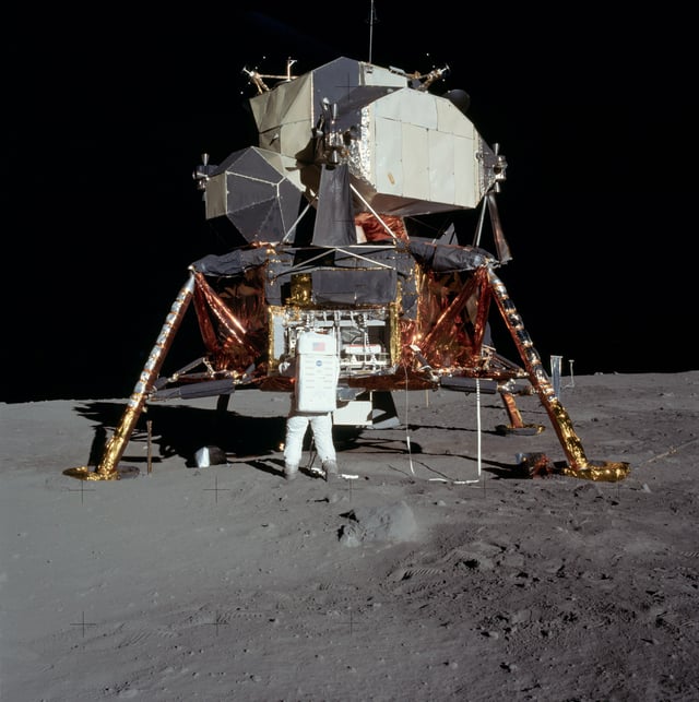 Apollo 11 Lunar Module Eagle on the Moon, photographed by Neil Armstrong