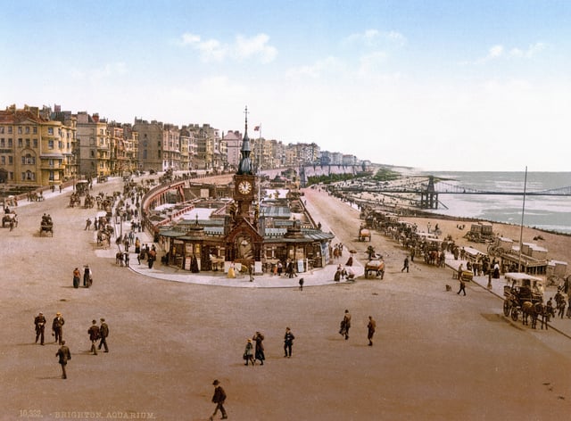 Photochrom of Brighton aquarium, 1890–1900