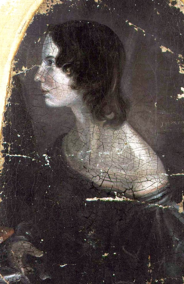 Disputed portrait made by Branwell Brontë about 1833; sources are in disagreement over whether this image is of Emily or Anne.