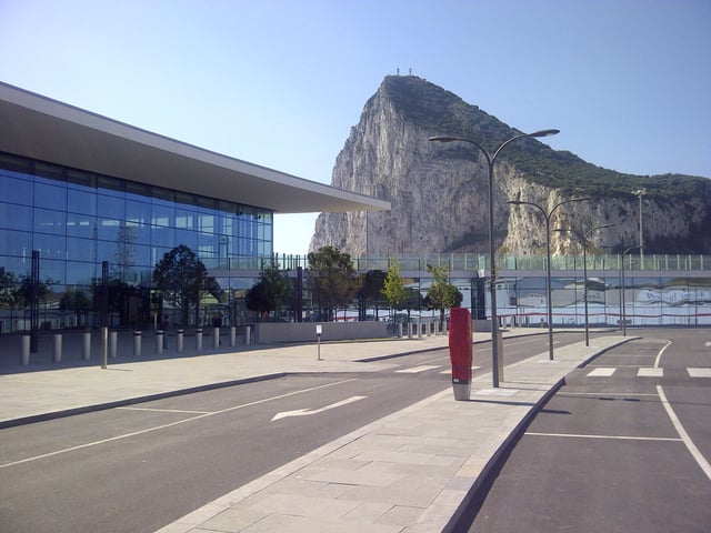 The new terminal at Gibraltar Airport.