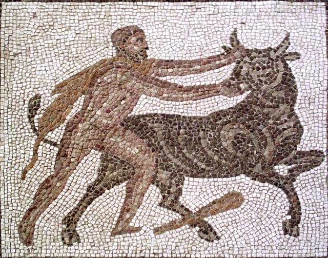 Detail of The Twelve Labours mosaic (3rd century).