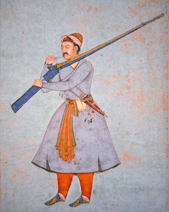 Mughal matchlock rifle, 16th century.