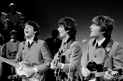 Paul McCartney, George Harrison and Lennon, 1964