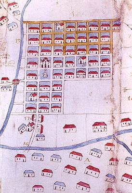 Map of Medellín in 1791.