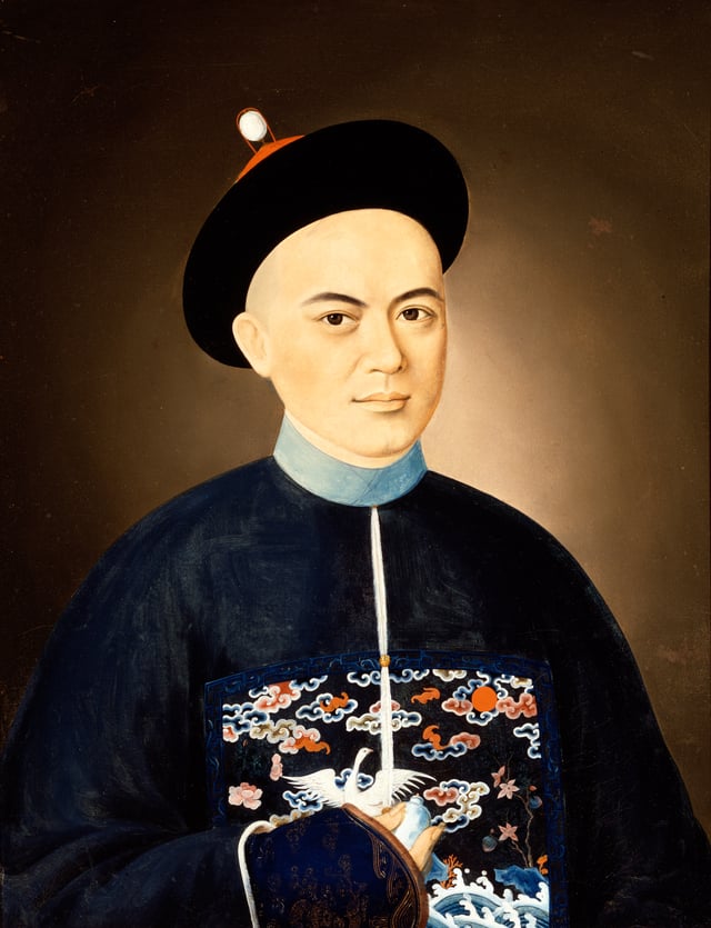 Portrait of a silk merchant in Guangzhou, Qing dynasty, from Peabody Essex Museum