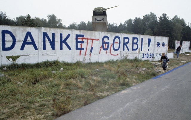 Berlin Wall, "Thank you, Gorbi!", October 1990