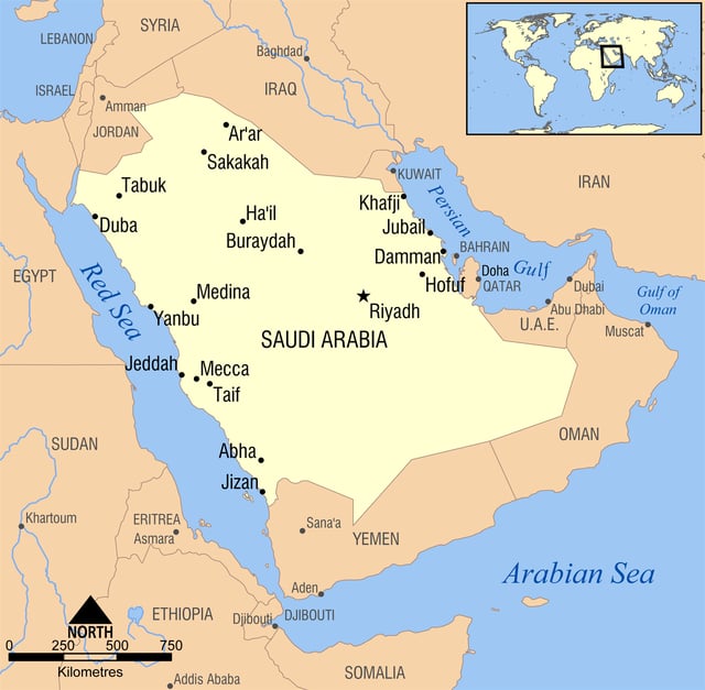 The Kingdom of Saudi Arabia after unification in 1932