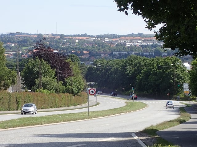 Aarhus has two ring roads, circumventing the central parts