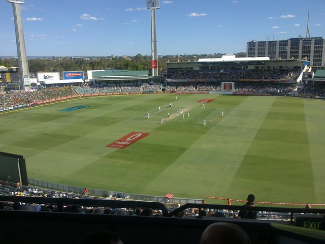 Australian openers on day 2 of the Third Test at the WACA Ground