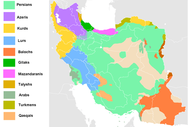 Yellow parts are Kurdish inhabited areas.