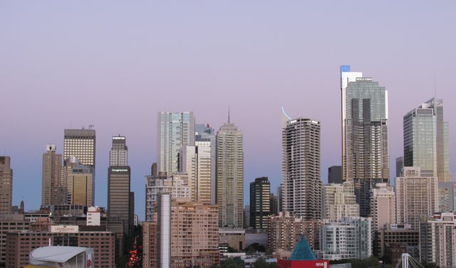 The Sydney central business district is Australia's largest financial centre.