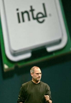Steve Jobs talks about the transition to Intel processors.