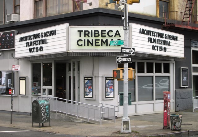 The marquee of Tribeca Cinemas