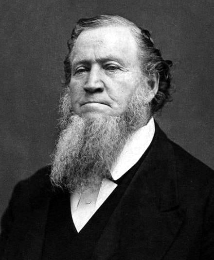 Brigham Young led the first Mormon pioneers to the Great Salt Lake.