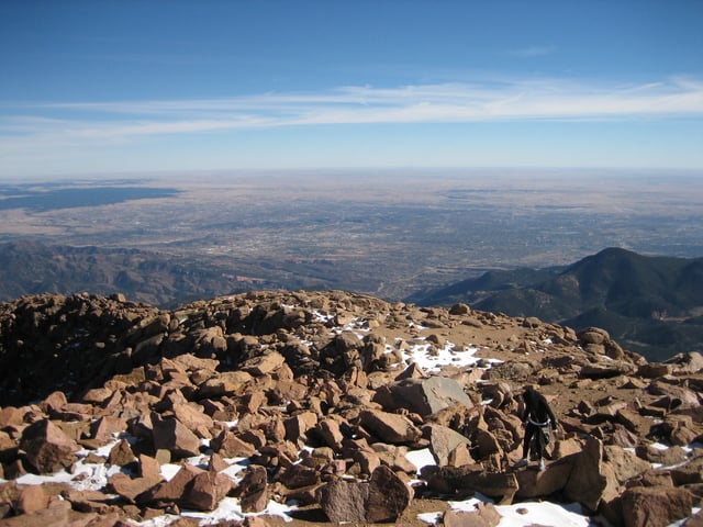 View of Colorado Springs from Pikes Peak