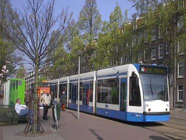 A Siemens Combino tram in Amsterdam, 2004