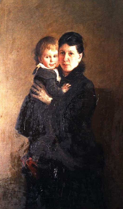 Tolstoy's wife Sophia and their daughter Alexandra