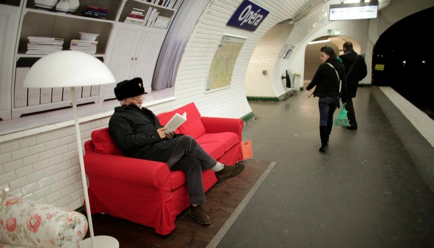 IKEA marketing campaign in the Paris subway