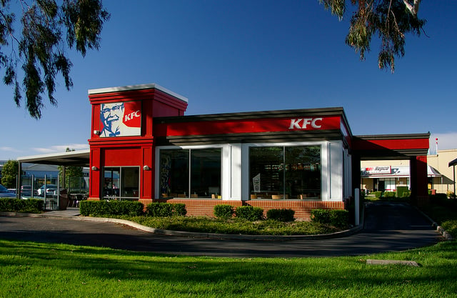 A stand-alone KFC drive-through unit located in Australia
