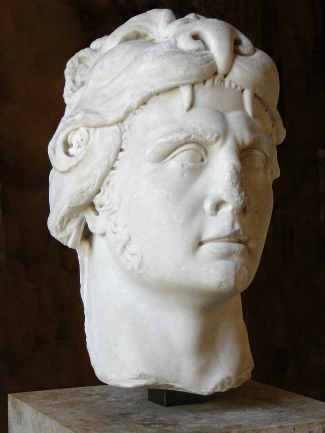 The bust of Mithridates VI the Great of Pontus in the Louvre, Paris