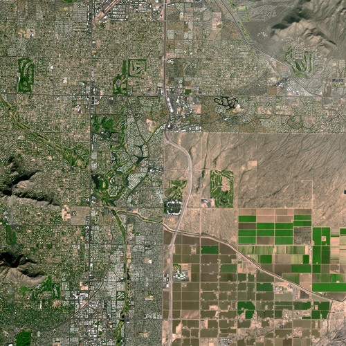 The Shea corridor seen from Spot Satellite