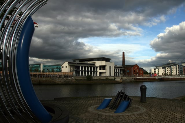 The Technium centre, one of the first of the new buildings built as part of the SA1 development scheme at Swansea Docks