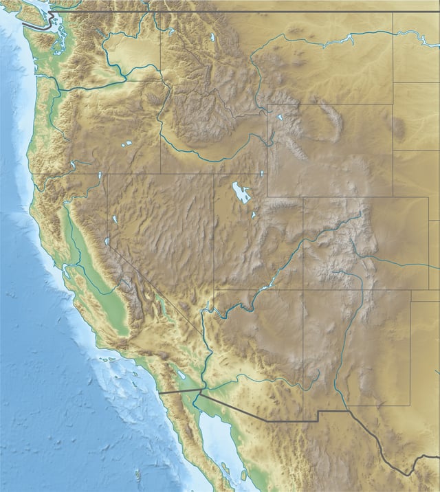 Location in the western United States