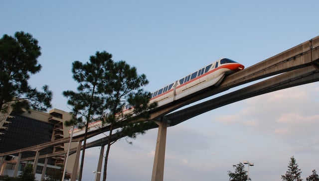 The Walt Disney World Monorail System provides free transport across the resort.