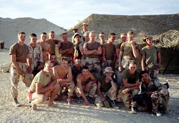 U.S. Marines from 3rd Battalion, 3rd Marines during the Desert Storm deployment in 1990–1991
