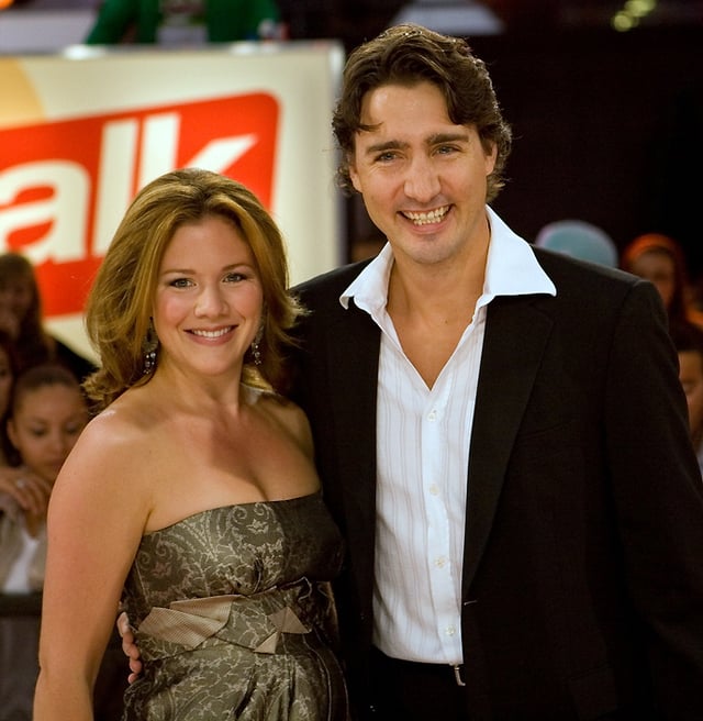 Trudeau with his wife Sophie Grégoire at the 2008 Toronto International Film Festival