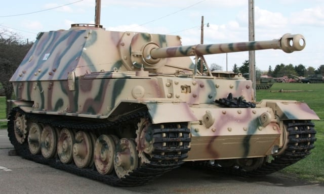 Panzerjäger Elefant, after the loss of the contract to the Tiger I Porsche recycled his design into a tank destroyer.