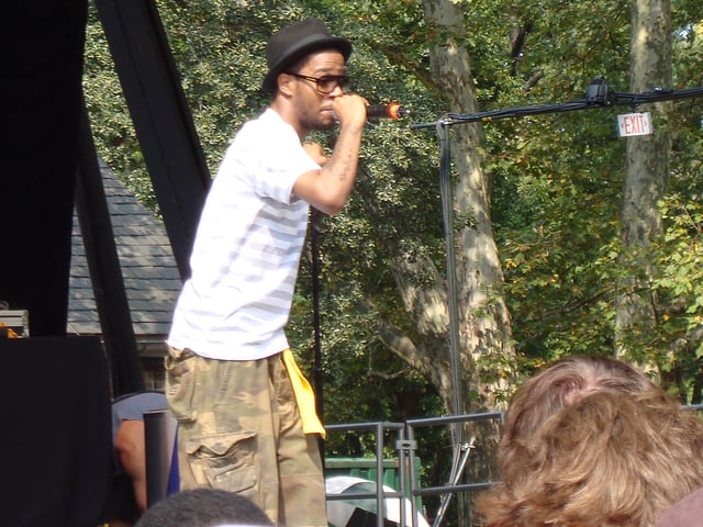 Kid Cudi performing at Central Park Summerstage in New York City, in 2008.