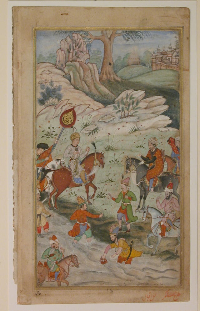 The meeting between Babur and Sultan Ali Mirza near Samarkand