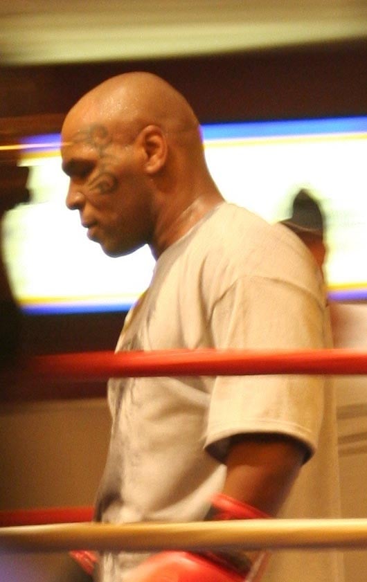 Tyson in the ring at Las Vegas in October 2006