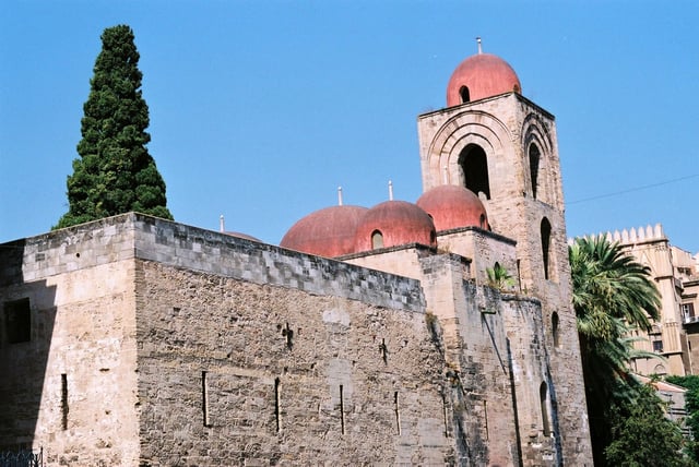 San Giovanni degli Eremiti, a church showing elements of Byzantine, Arabic, and Norman architecture.