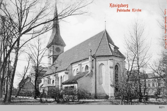 The Polish church in Steindamm was the oldest church of Konigsberg.