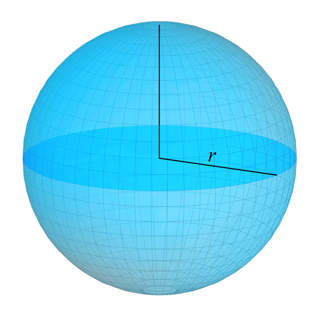 two orthogonal radii of a sphere