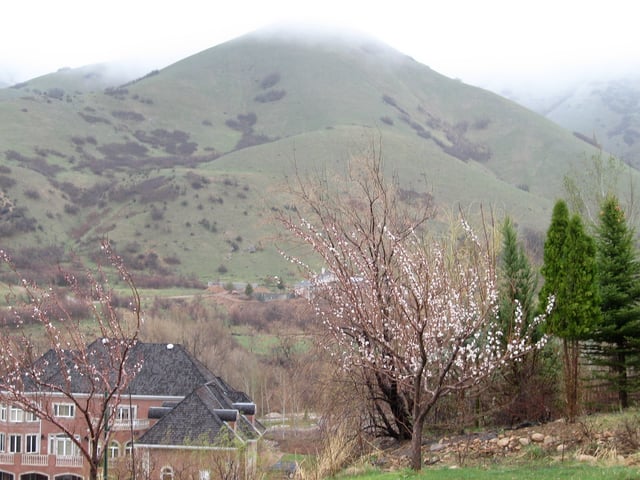 Mountains to the east of Springville, part of the Wasatch Range