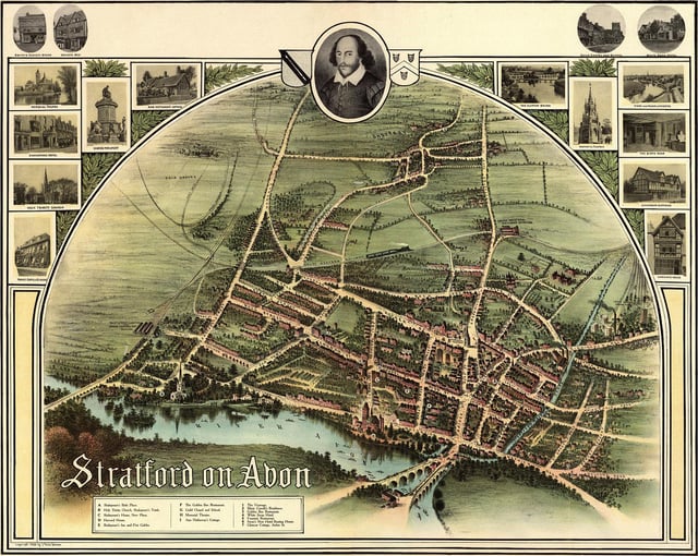 Historic map of Stratford in 1902